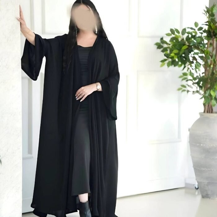 Classic Open-Front Abaya - Plain Abaya - Waadhay Abaya's | Elitez - Image 1